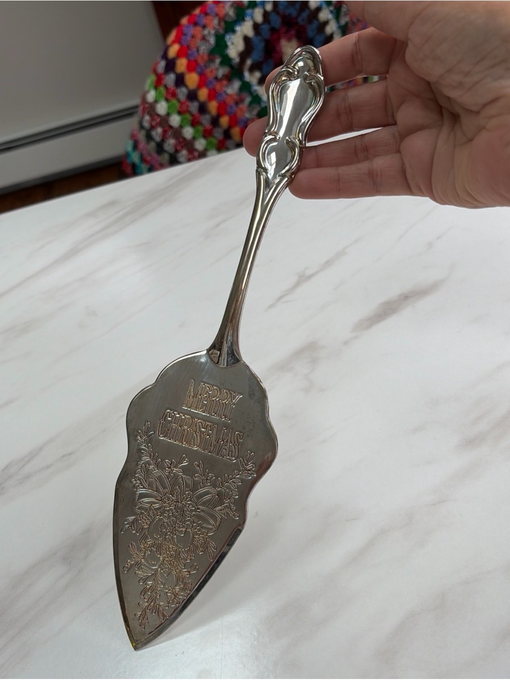 Pie /Cake Server MERRY CHRISTMAS Silver-Plated International Silver Co VINTAGE